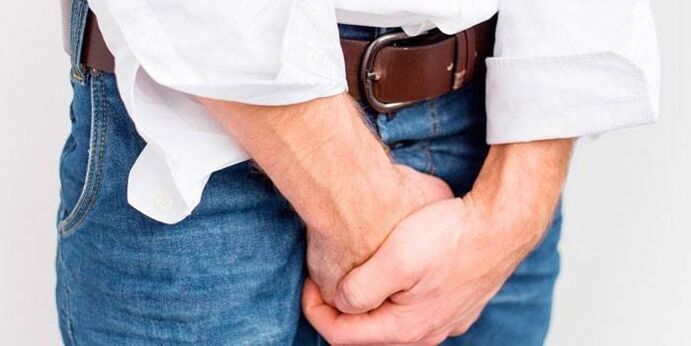 Skausmas tarpvietėje, spinduliuojantis į varpą, yra ūminio prostatito simptomas